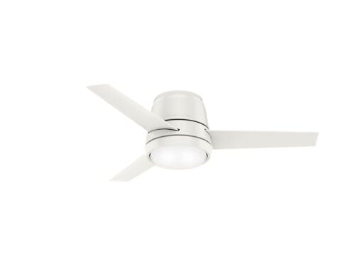 Casablanca Commodus 44" Indoor Flush Mount Ceiling Fan in Fresh White