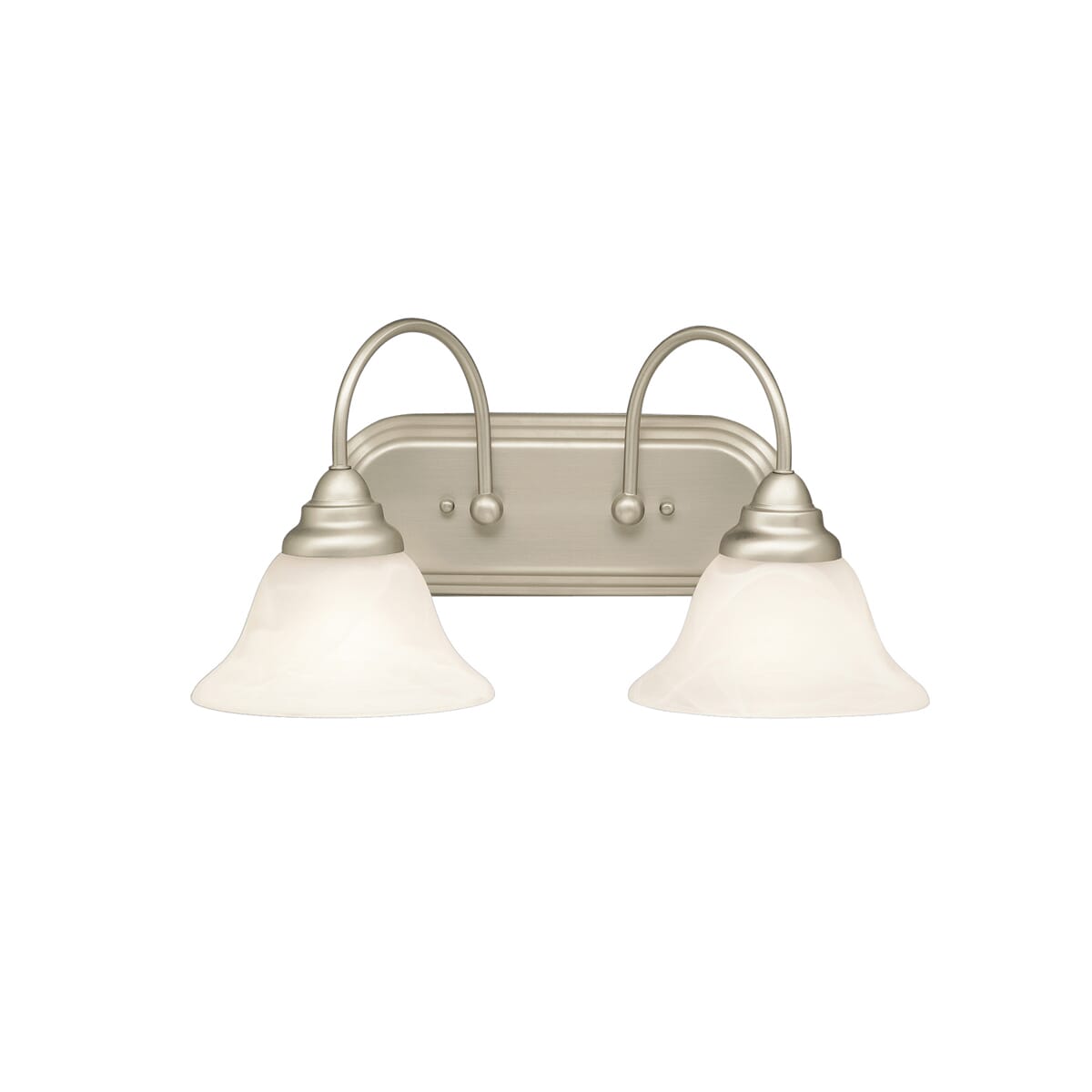 Kichler Telford 2-Light Bathroom Vanity Light in Brushed Nickel Finish