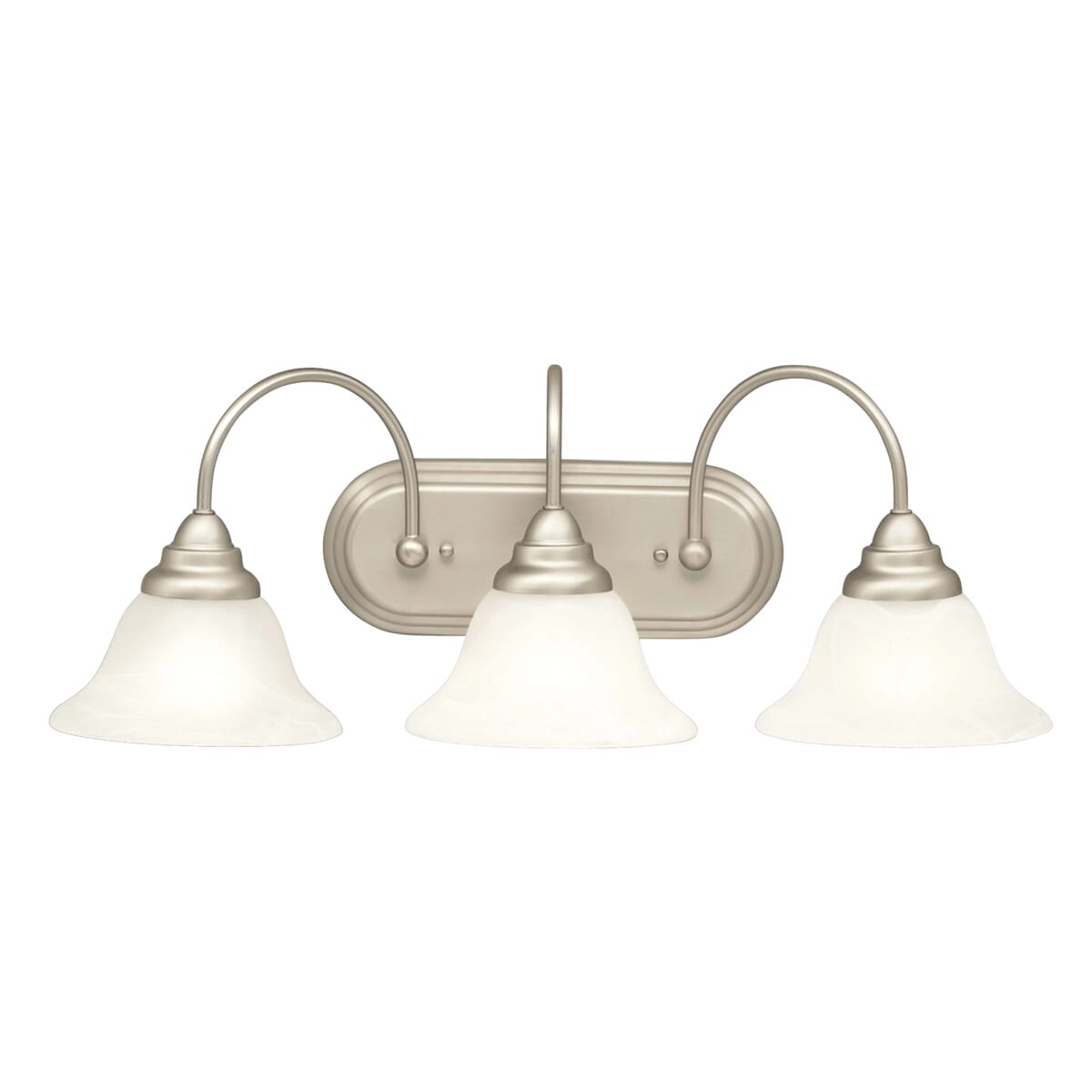 Kichler Telford 3-Light Bathroom Vanity Light in Brushed Nickel