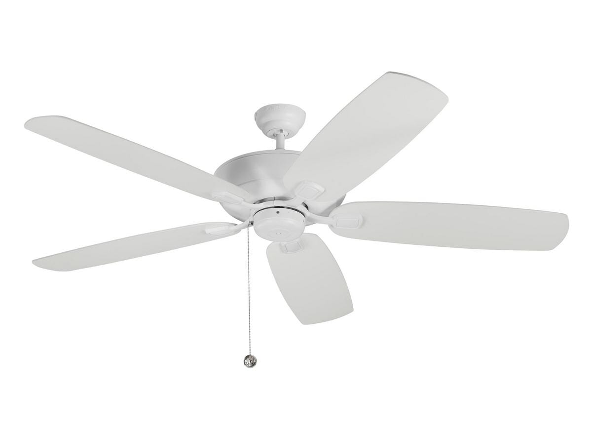 Monte Carlo 60" Colony Super Max Damp Rated Ceiling Fan in Rubberized White