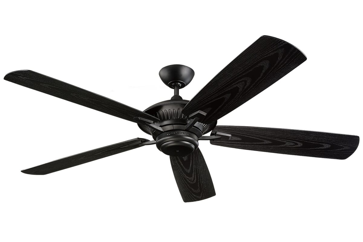 Monte Carlo 60" Cyclone Outdoor Wet Rated Ceiling Fan in Matte Black