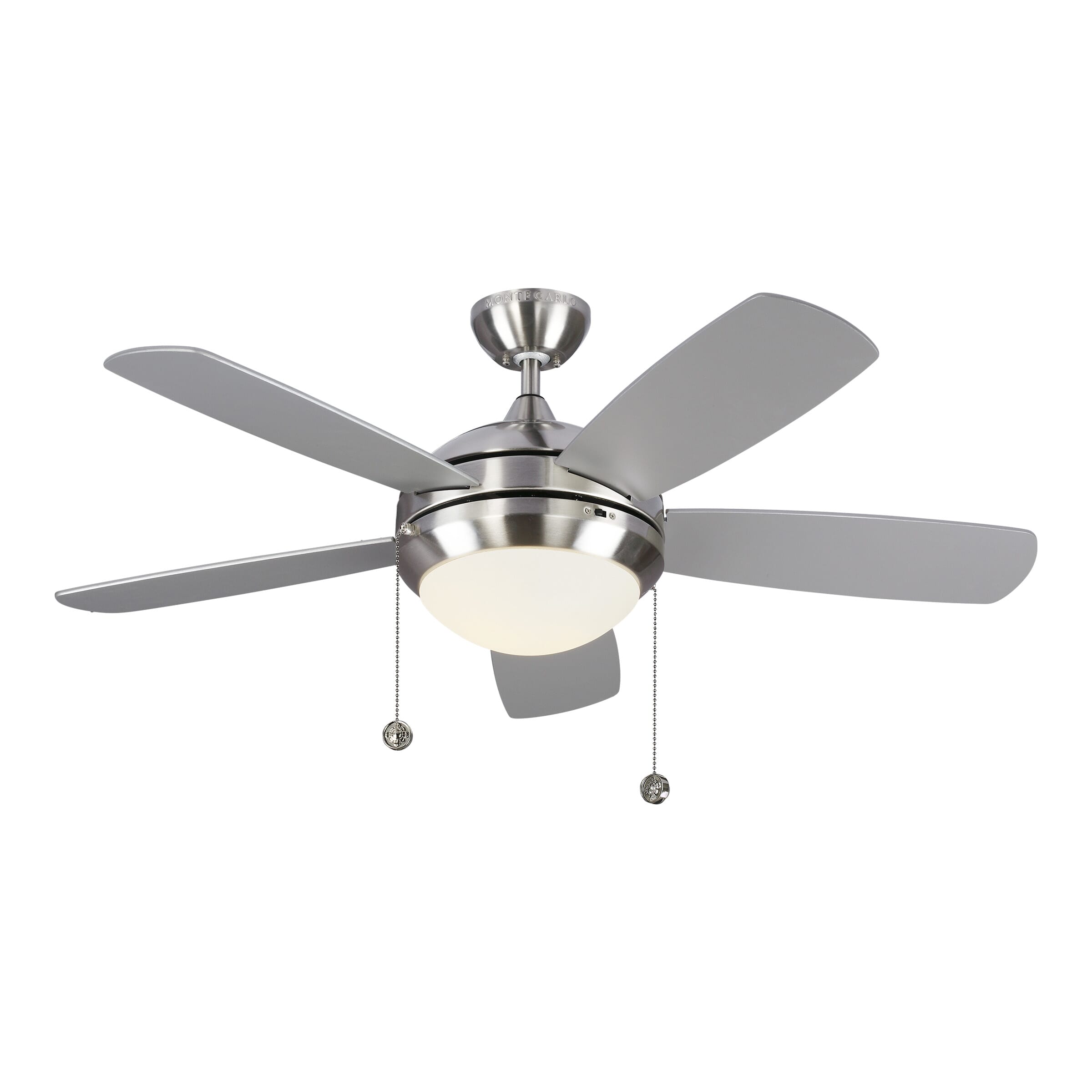 Monte Carlo Discus Classic II 44" Indoor Ceiling Fan in Brushed Steel