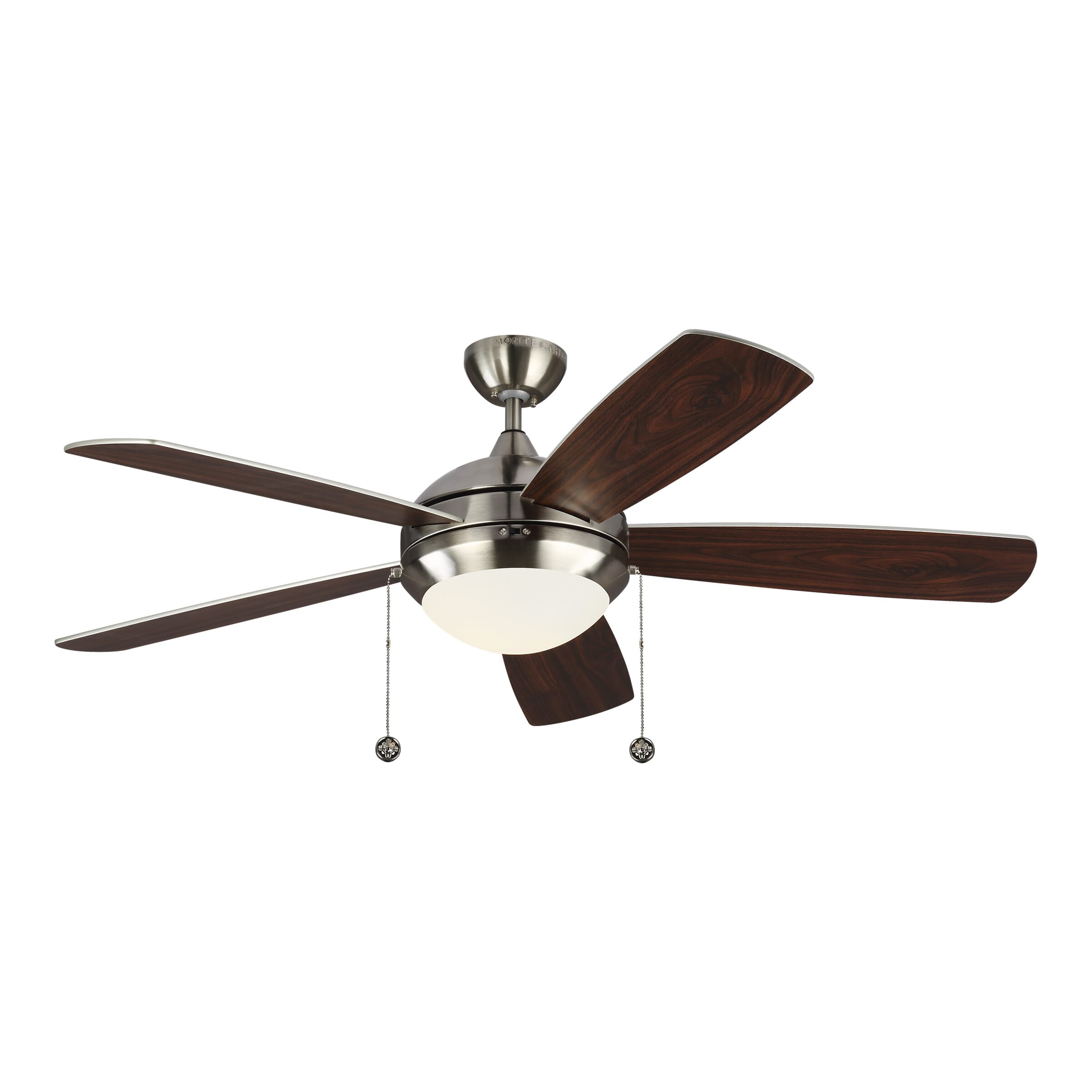 Monte Carlo Discus Classic 52" Indoor Ceiling Fan in Brushed Steel