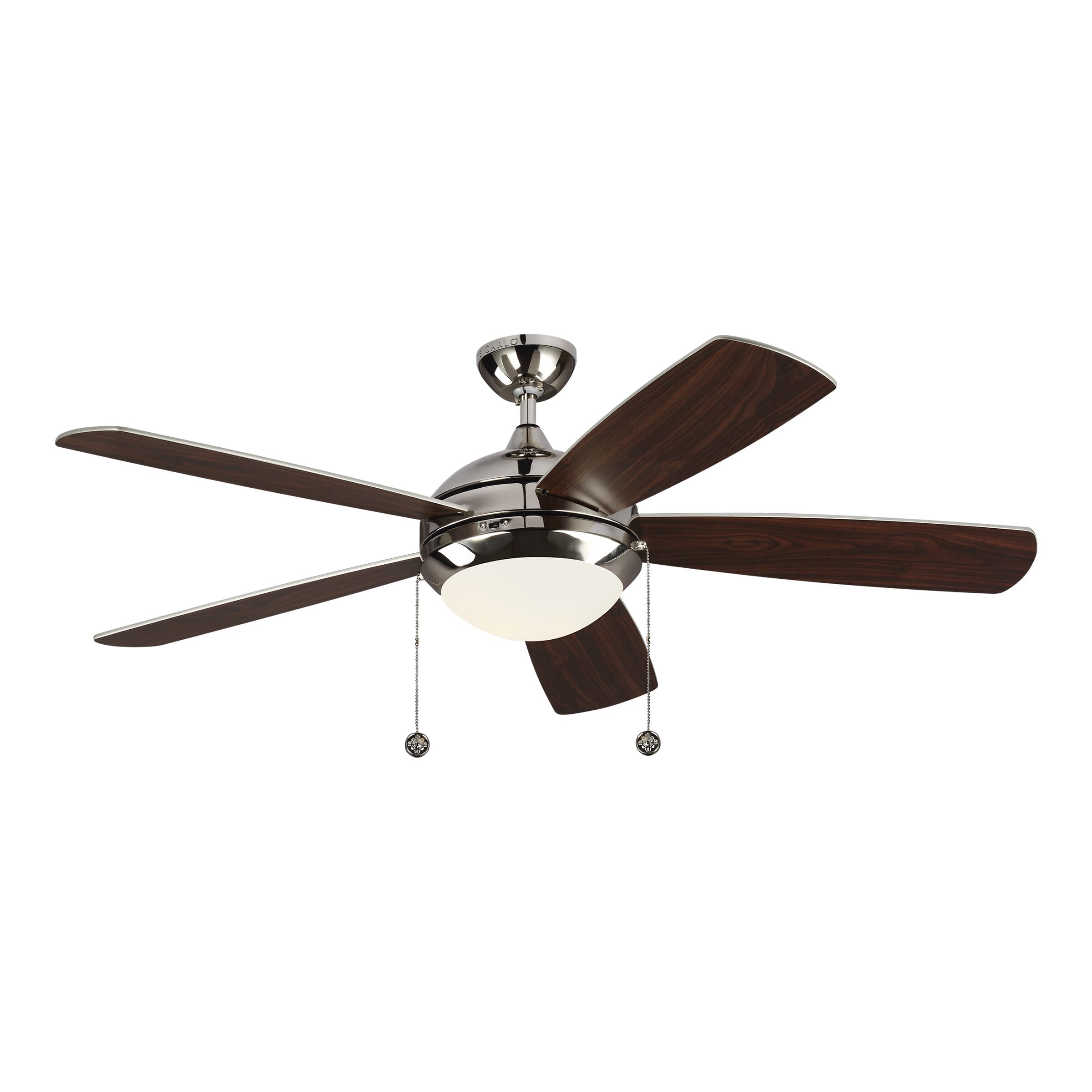 Monte Carlo Discus Classic 52" Indoor Ceiling Fan in Polished Nickel