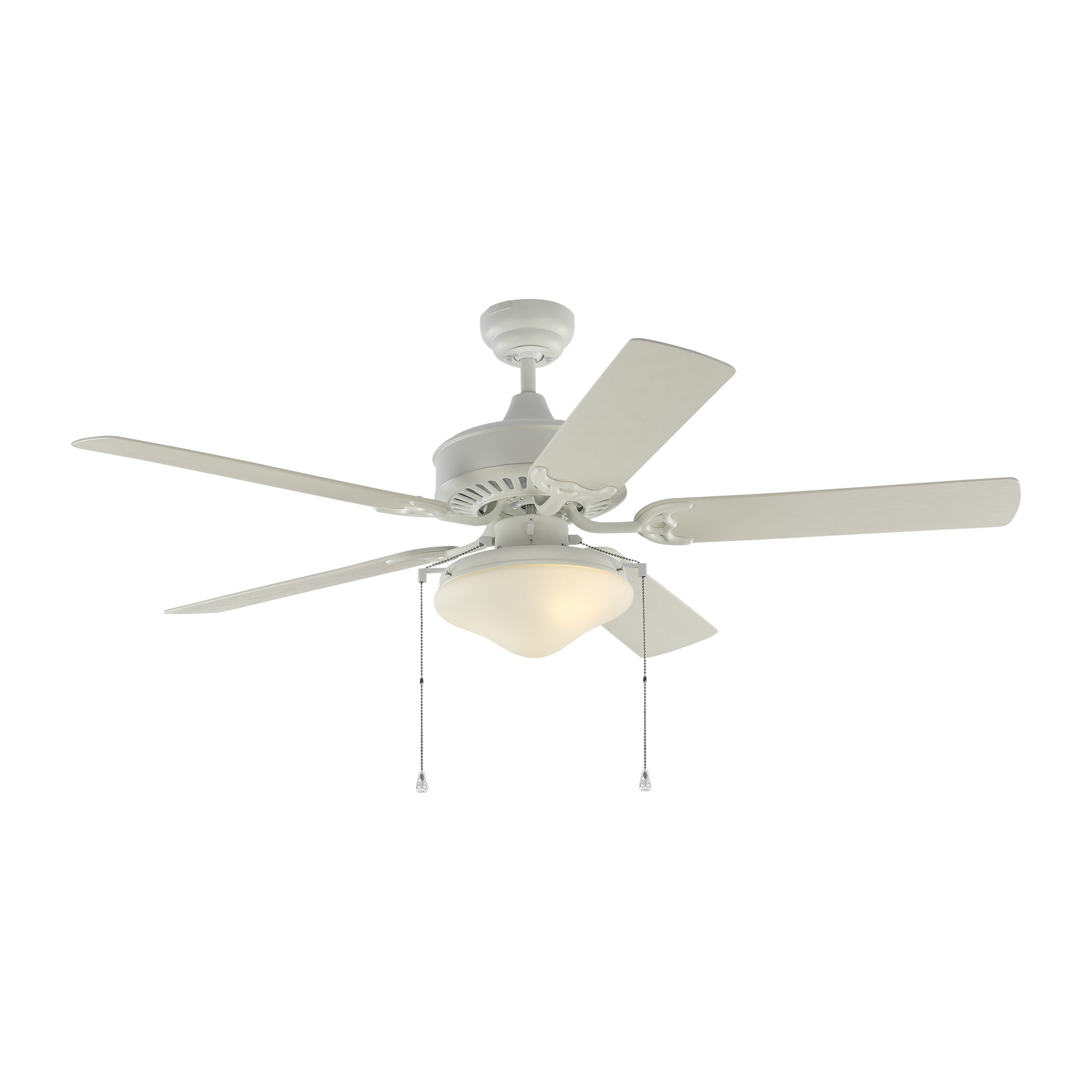 Monte Carlo Haven LED 2-Light 52" Indoor/Outdoor Ceiling Fan in Matte White