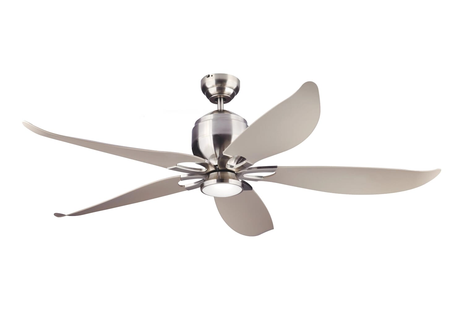 Monte Carlo Lily 56" Ceiling Fan in Brushed Steel