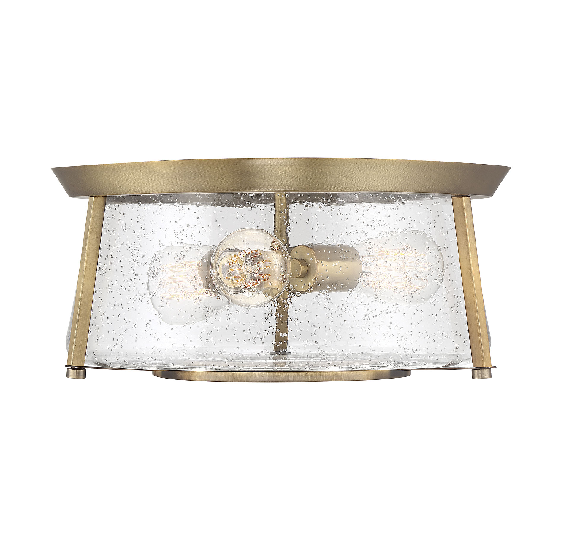 Savoy House Dash Glass Ceiling Light in Warm Brass