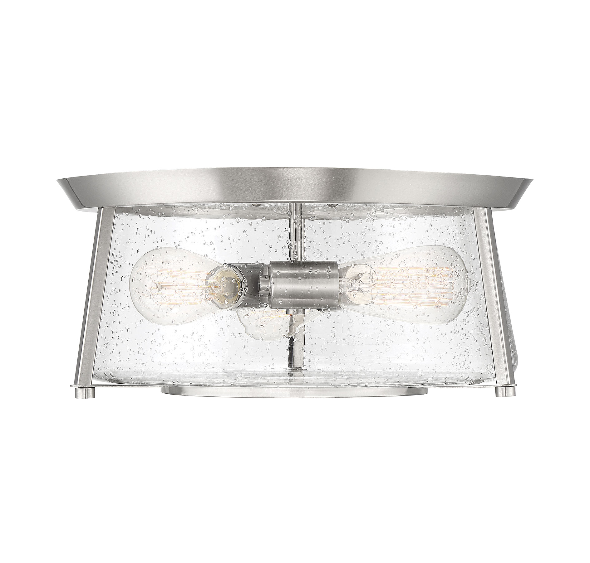 Savoy House Dash Glass Ceiling Light in Satin Nickel