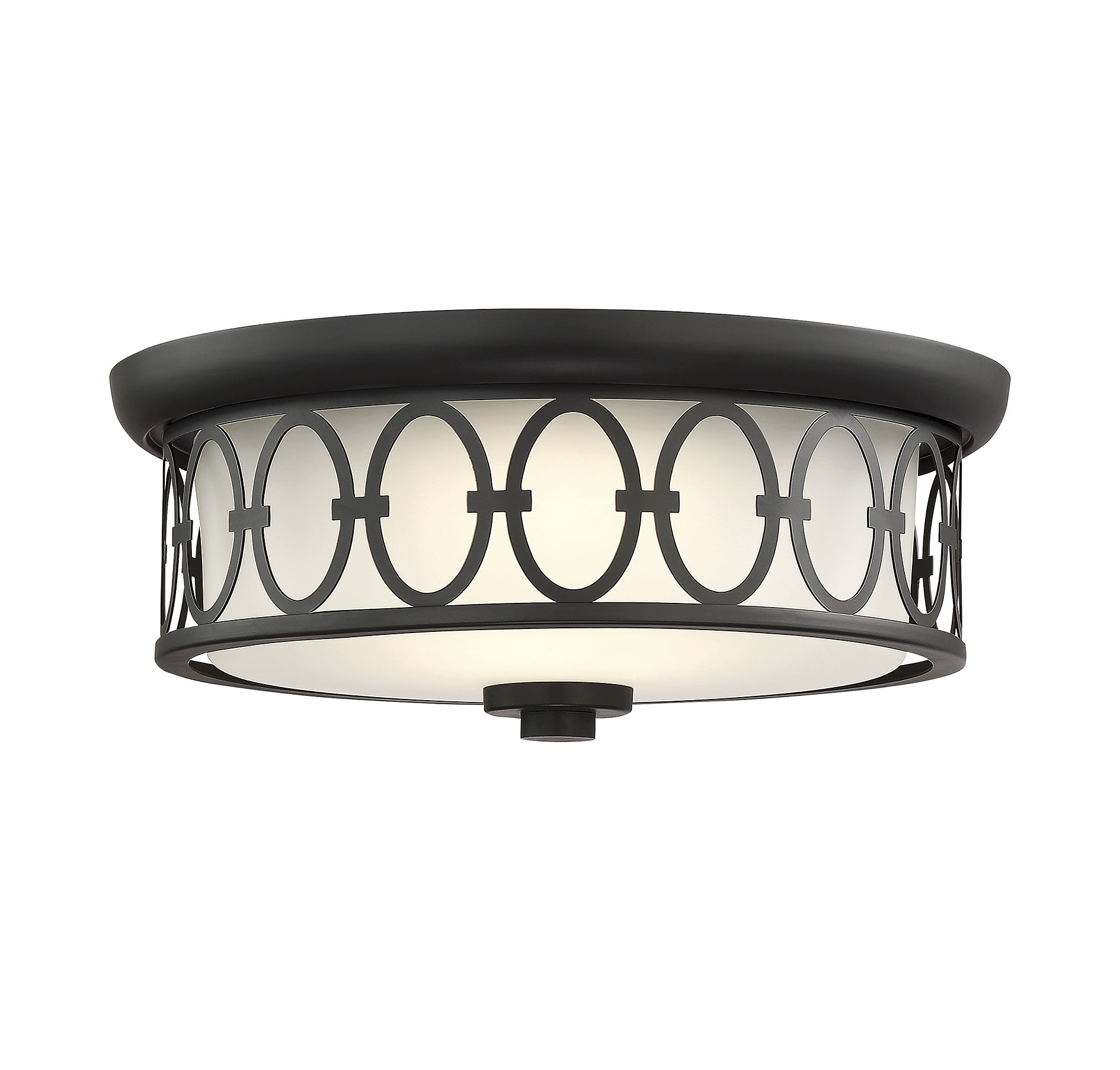 Savoy House Sherrill 14" Flush Mount Ceiling Light in Matte Black