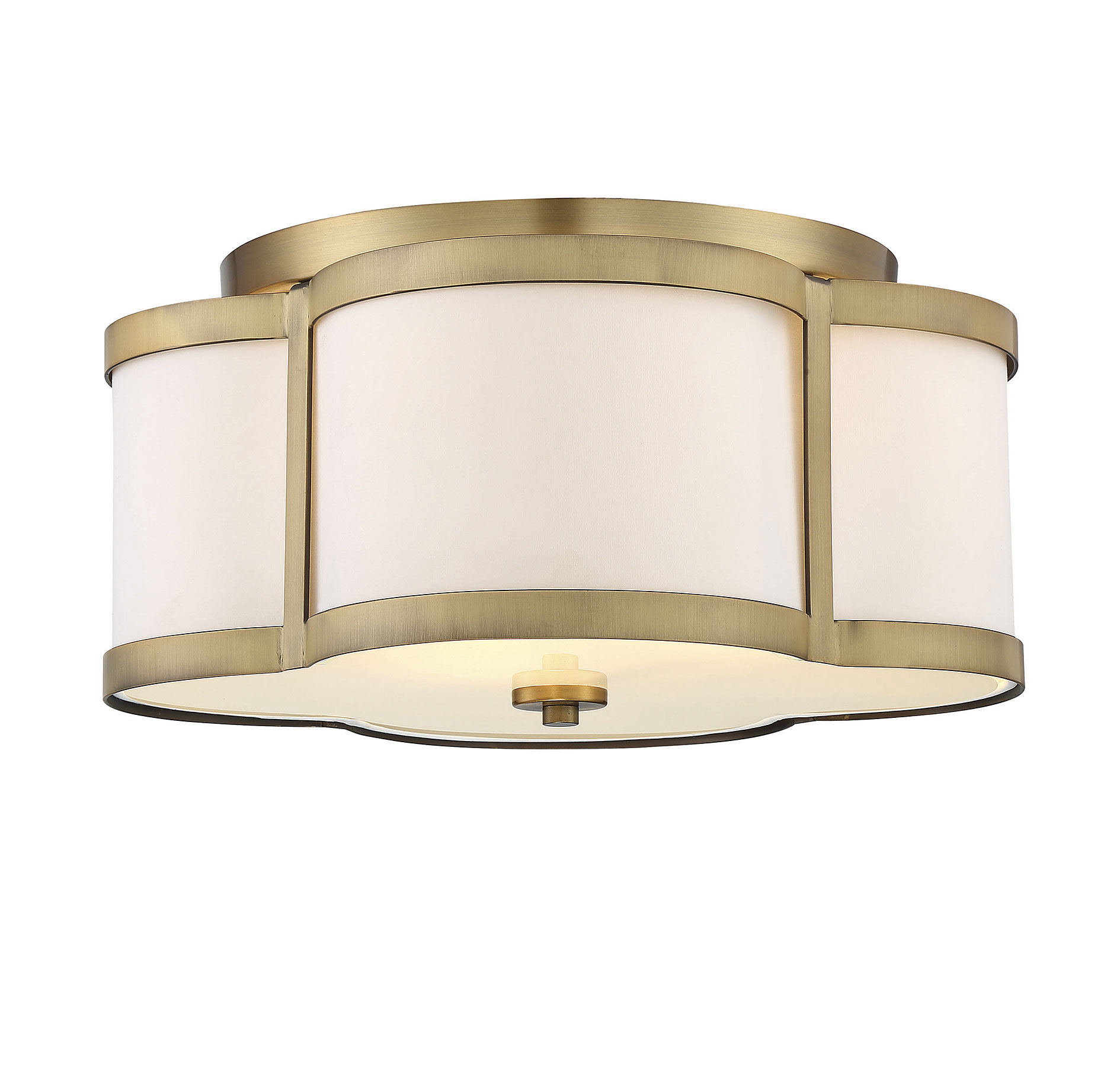 Savoy House Lacey Quatrefoil Ceiling Light in Warm Brass