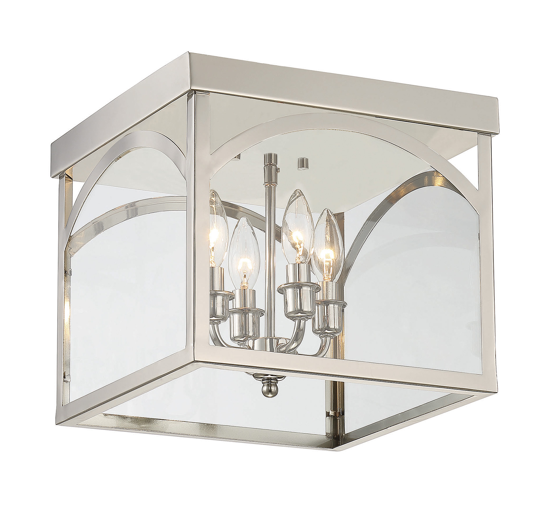 Savoy House Garrett 4-Light Flush Mount in Polished Nickel