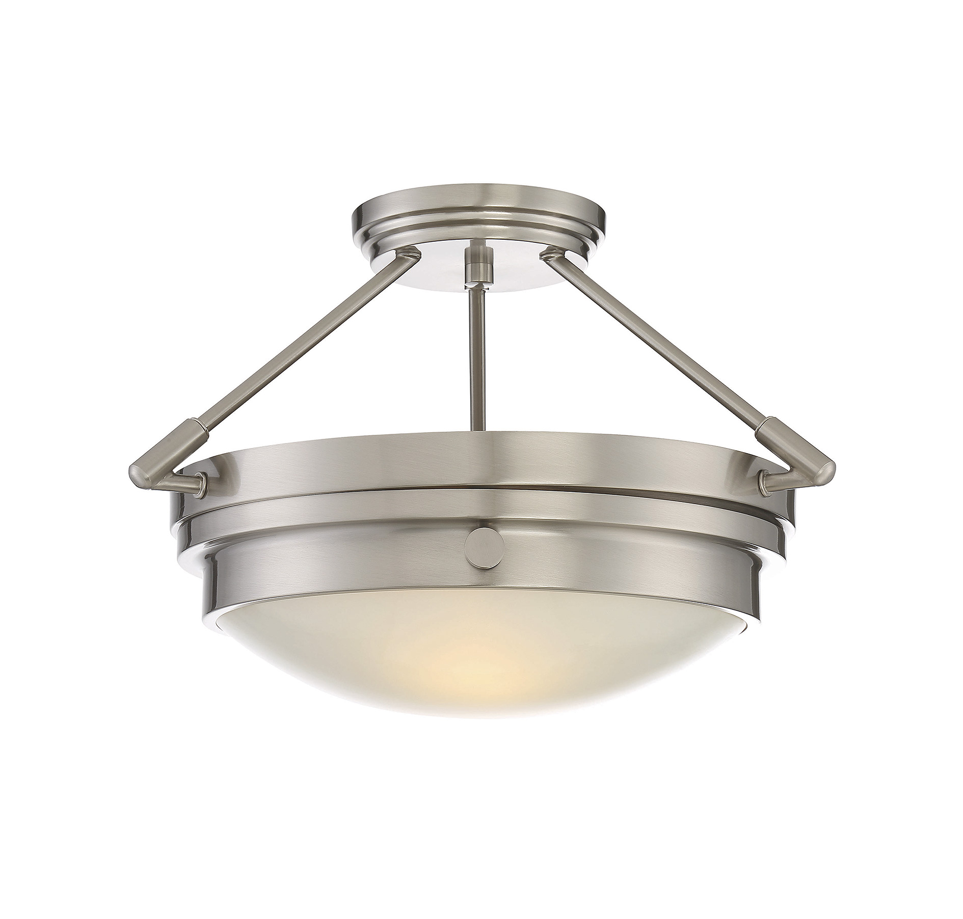 Savoy House Lucerne 2-Light Semi-Flush in Satin Nickel