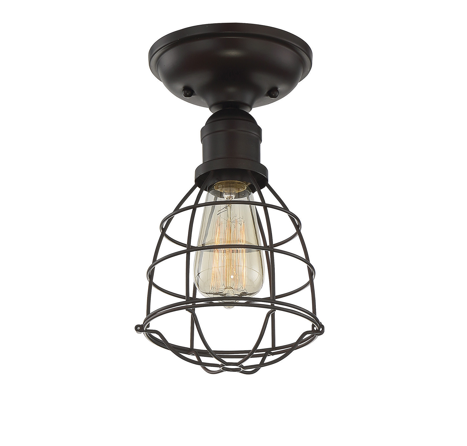 Savoy House Scout 1-Light Semi-Flush  in English Bronze