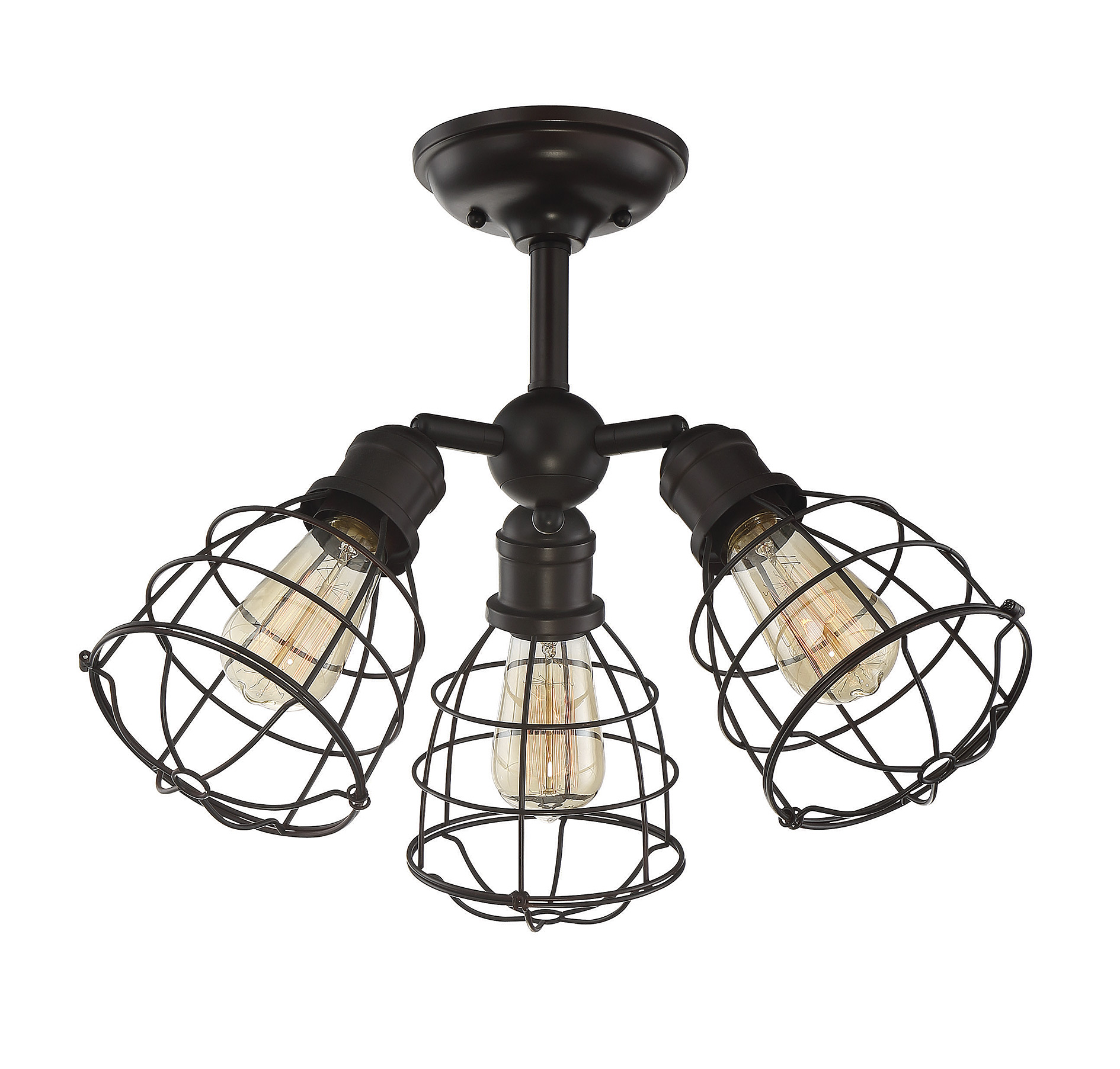 Savoy House Scout 3-Light Adjustable Semi-Flush in English Bronze