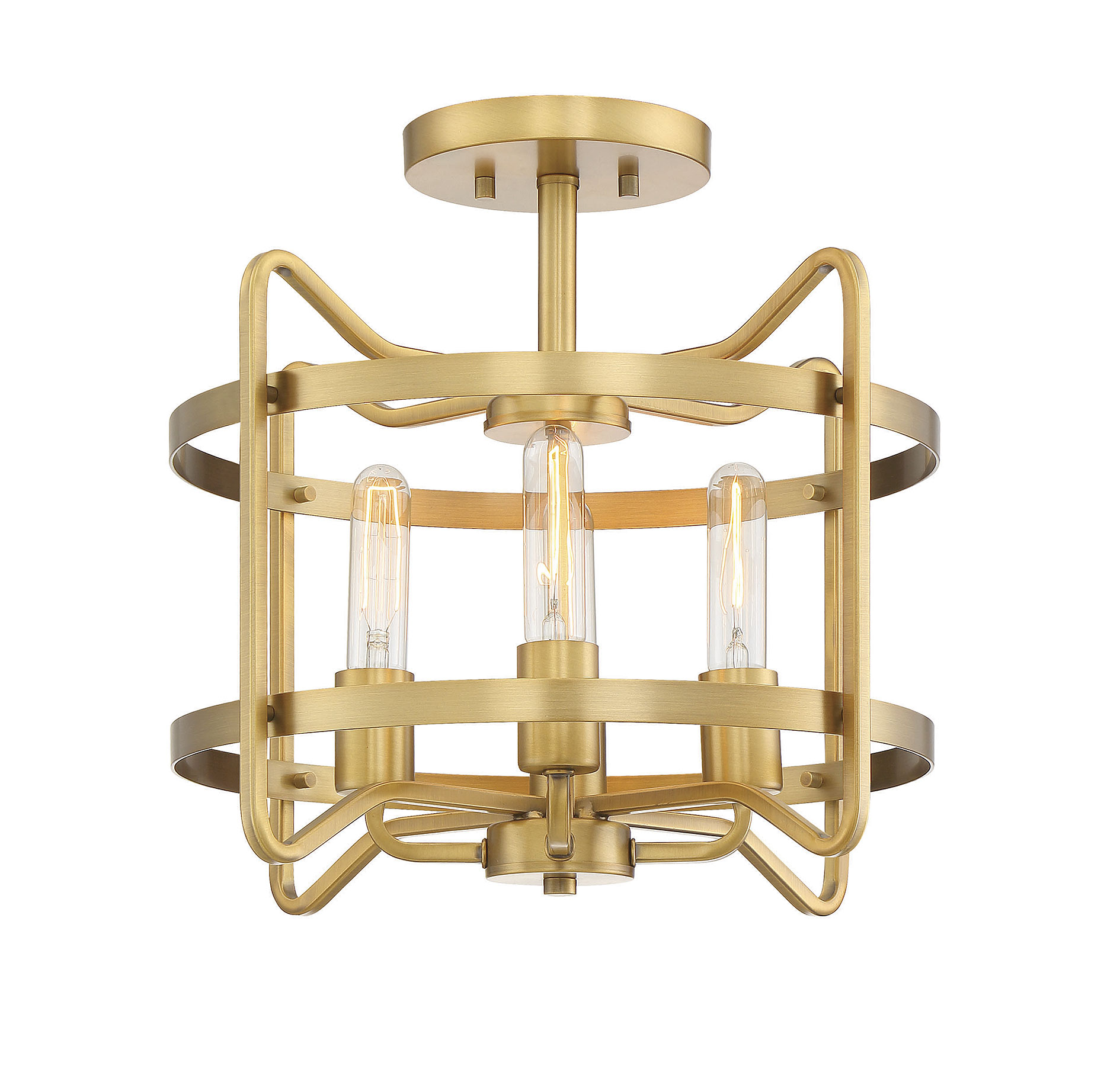 Savoy House Kent 4-Light Ceiling Light in Warm Brass