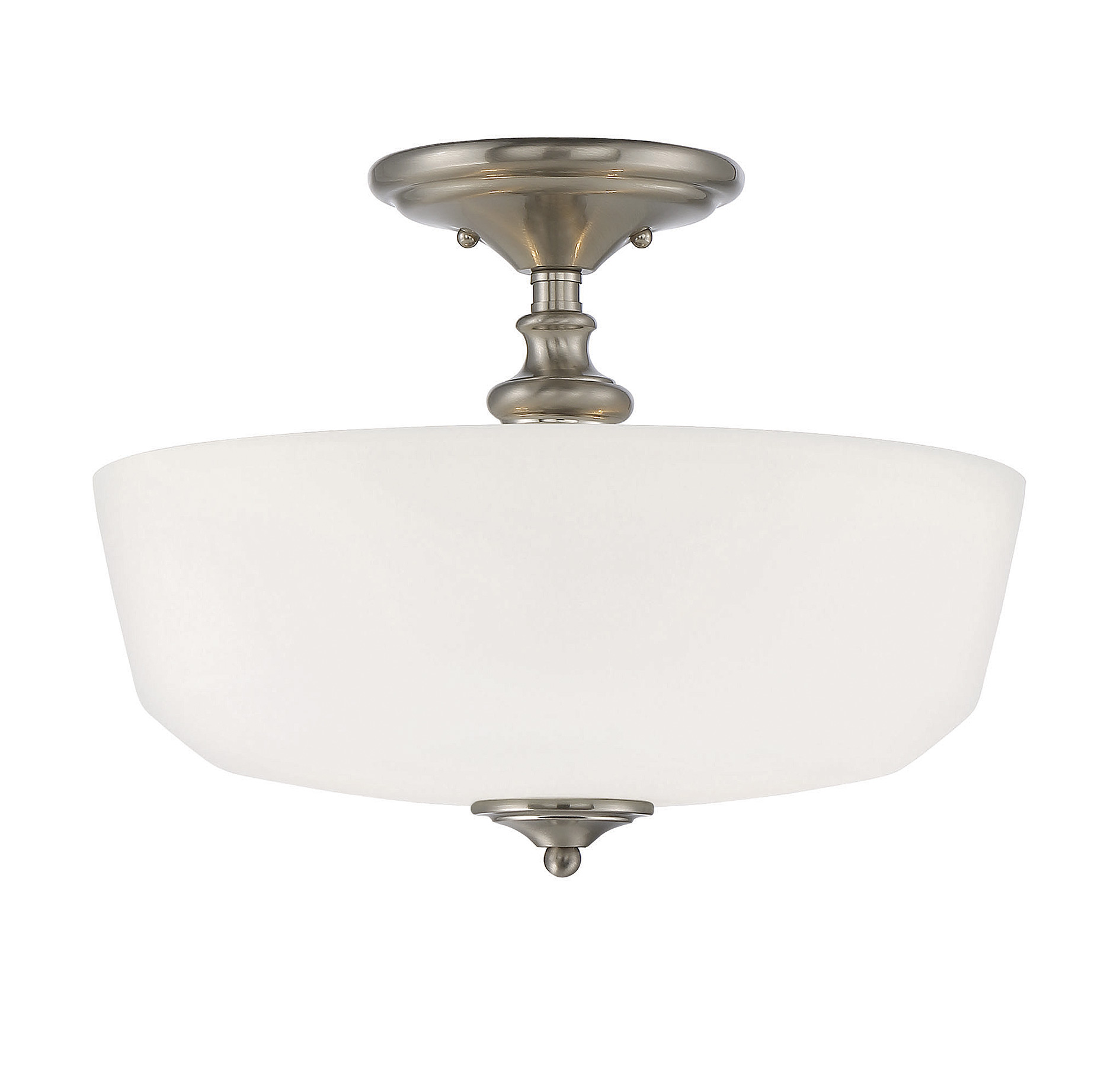 Savoy House Melrose 2-Light Semi-Flush in Satin Nickel