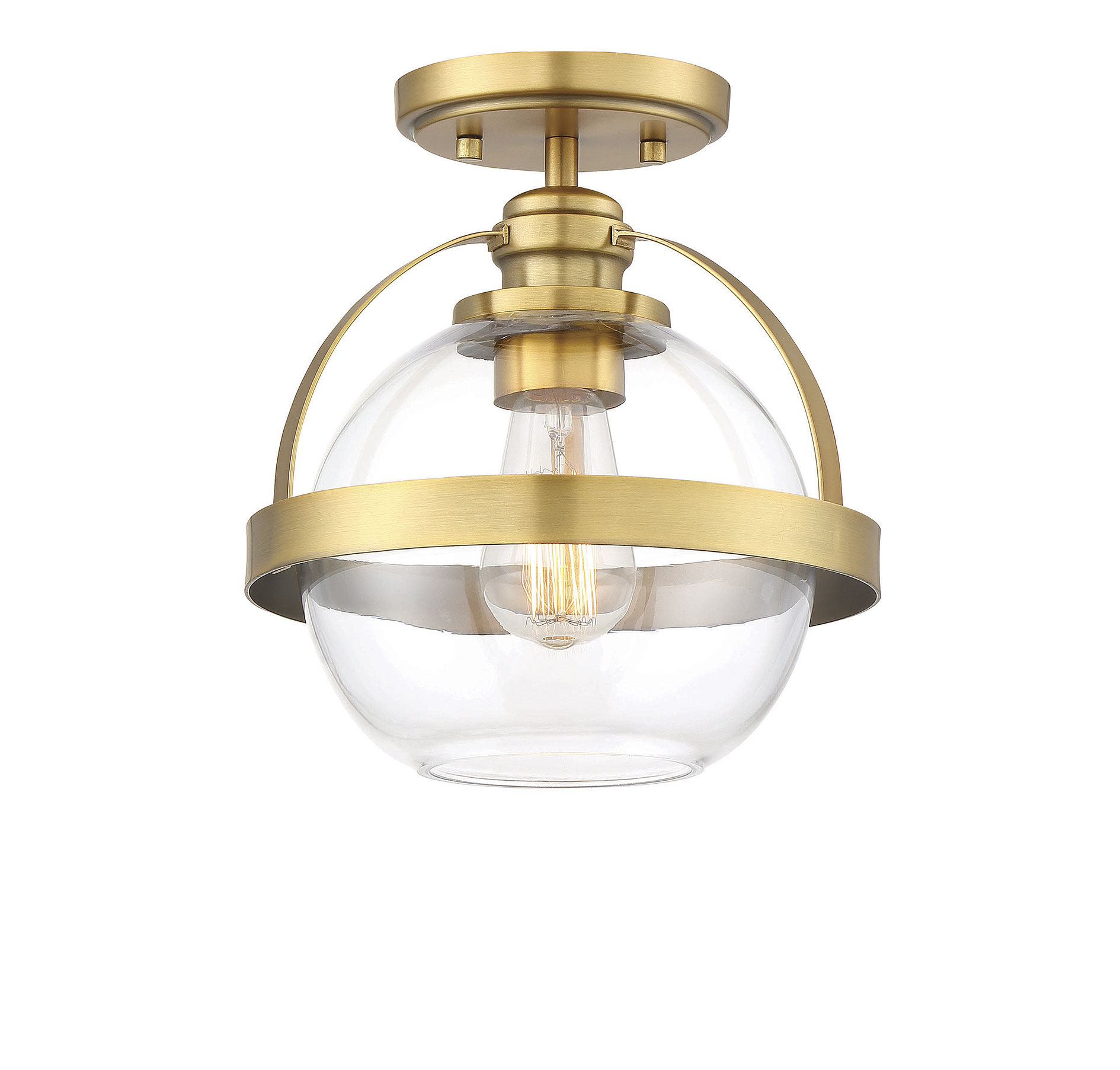 Savoy House Pendleton Ceiling Light in Warm Brass