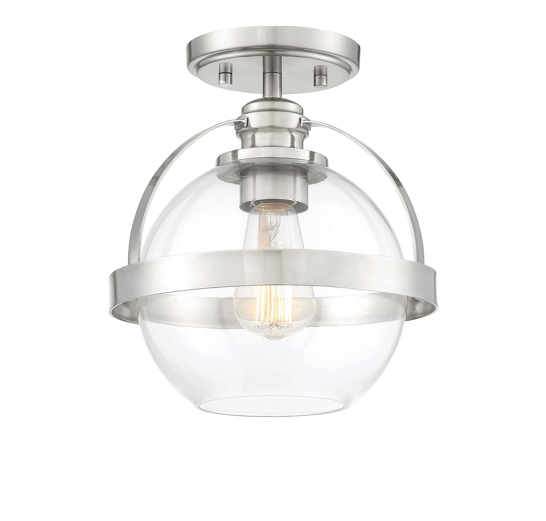 Savoy House Pendleton Ceiling Light in Satin Nickel