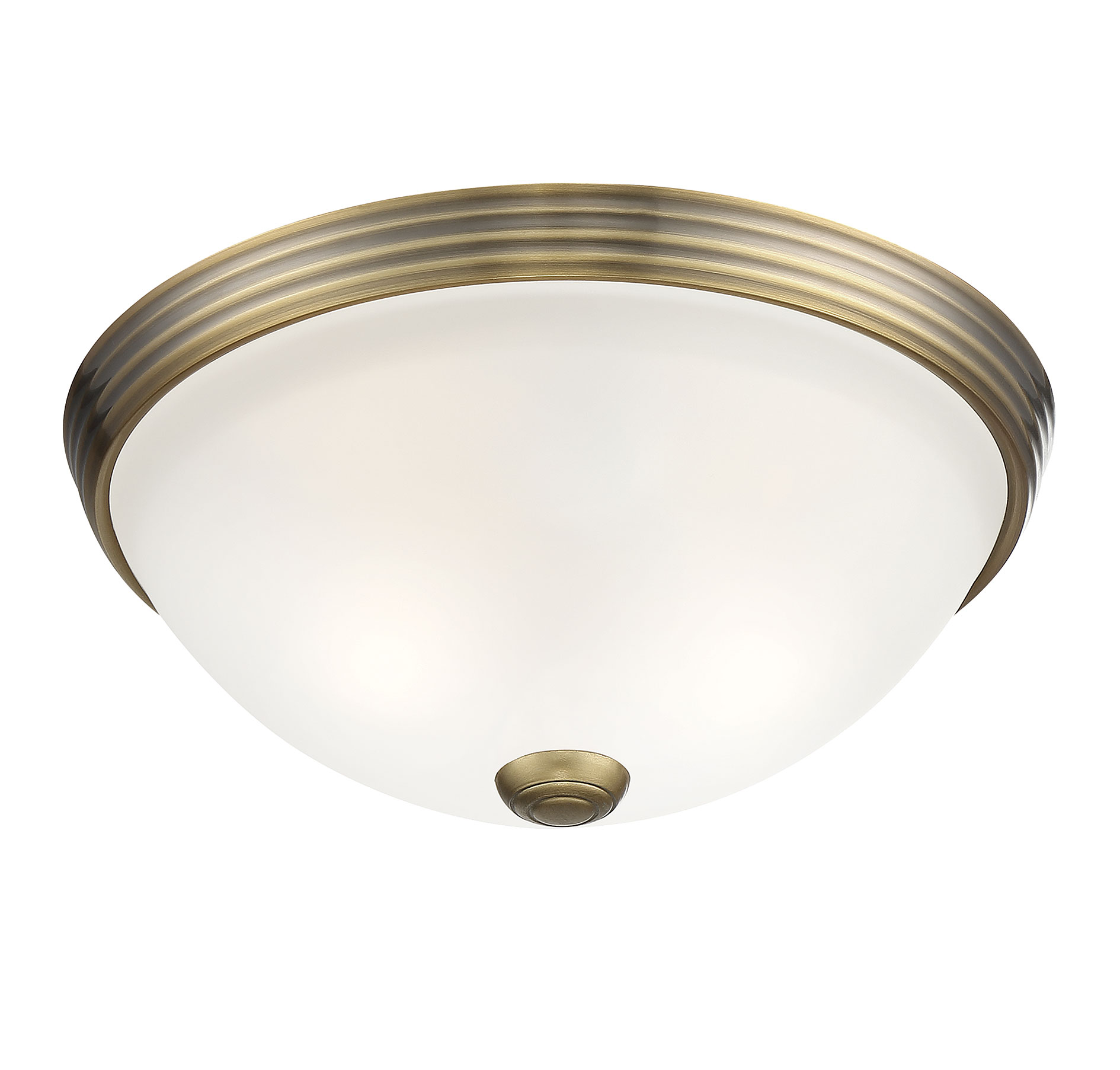 Savoy House Flush Mount Ceiling Light in Warm Brass