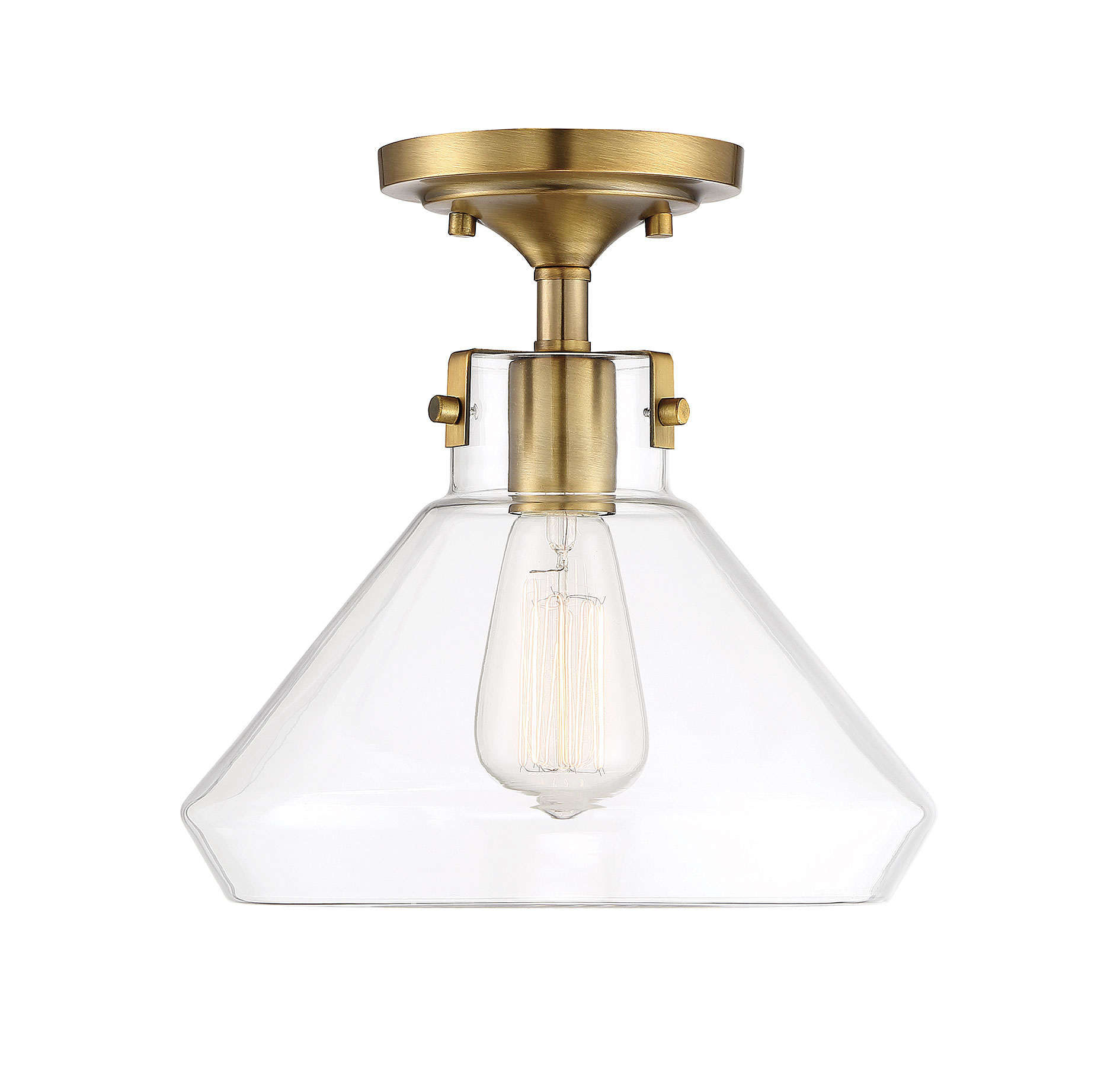 Savoy House Walpole Ceiling Light in Warm Brass