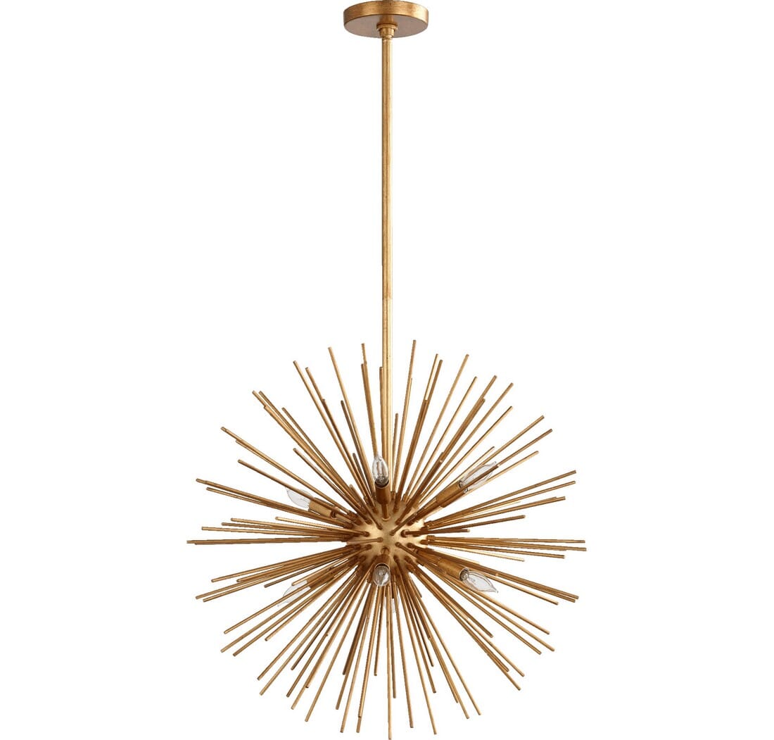 Quorum Electra 8-Light 23" Pendant Light in Gold Leaf