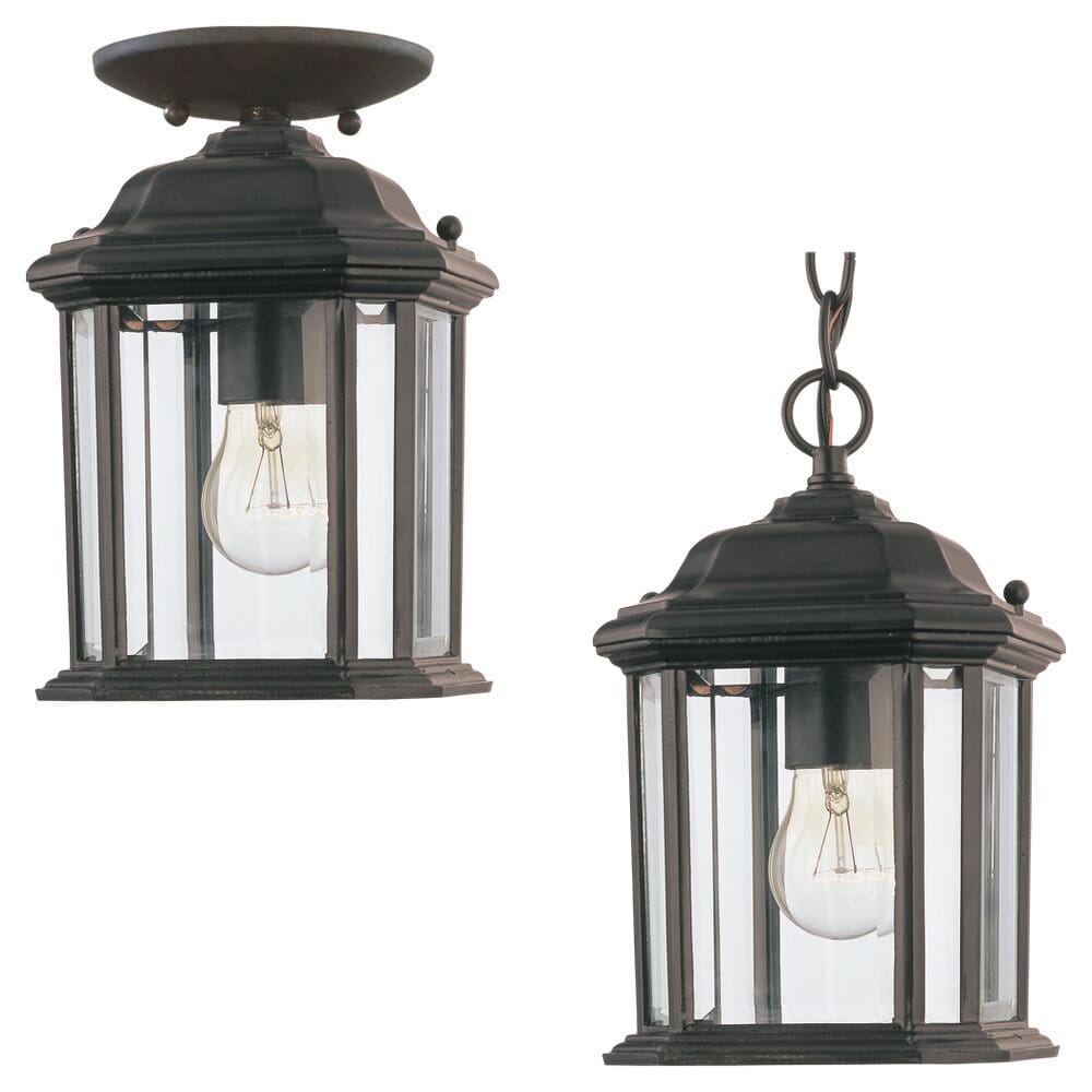 Sea Gull Kent Outdoor Hanging Light in Black