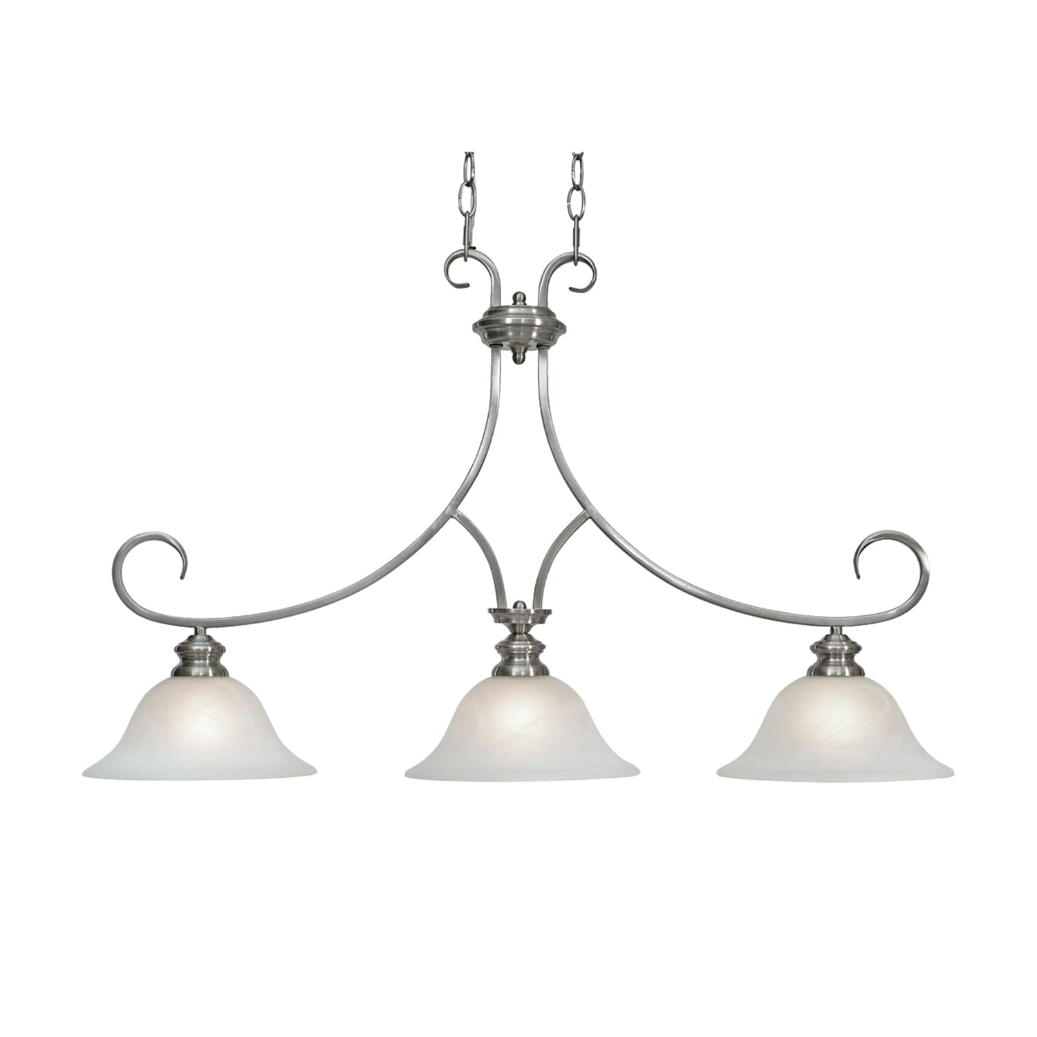 Golden Lancaster 3-Light 22" Pendant Light in Pewter