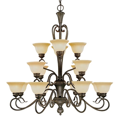 Millennium Lighting Devonshire 16-Light Chandelier in Burnished Gold