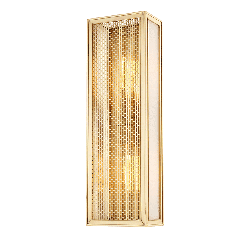 Hudson Valley Ashford 2-Light 18" Wall Sconce in Aged Brass