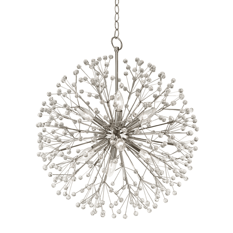 Hudson Valley Dunkirk 8-Light Chandelier in Polished Nickel