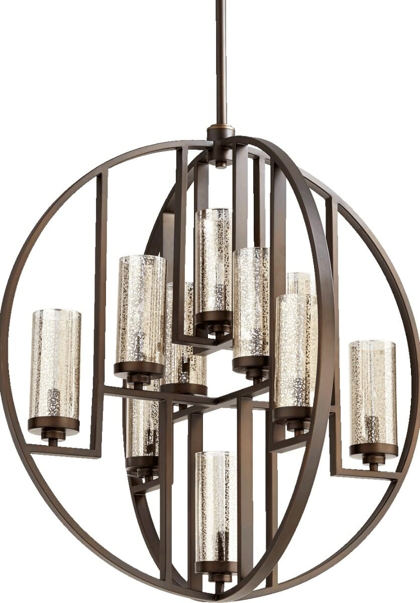 Quorum Julian 10-Light 34" Transitional Chandelier in Oiled Bronze