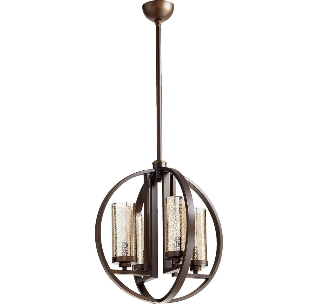 Quorum Julian 4-Light 20" Transitional Chandelier in Oiled Bronze