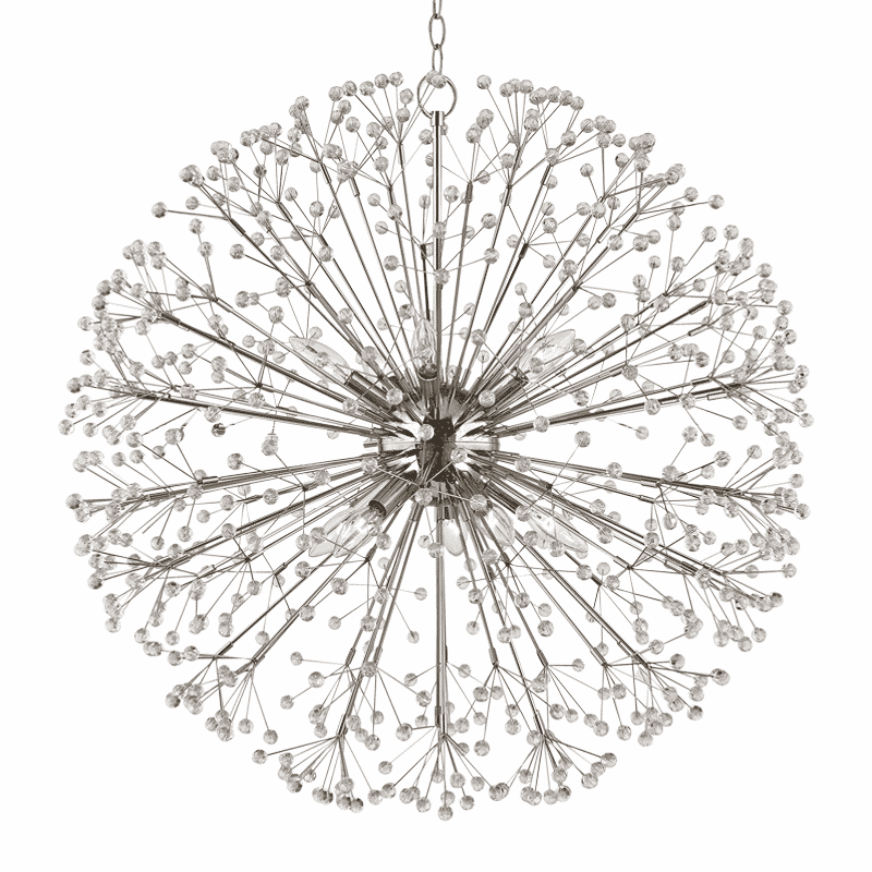 Hudson Valley Dunkirk 10-Light Chandelier in Polished Nickel