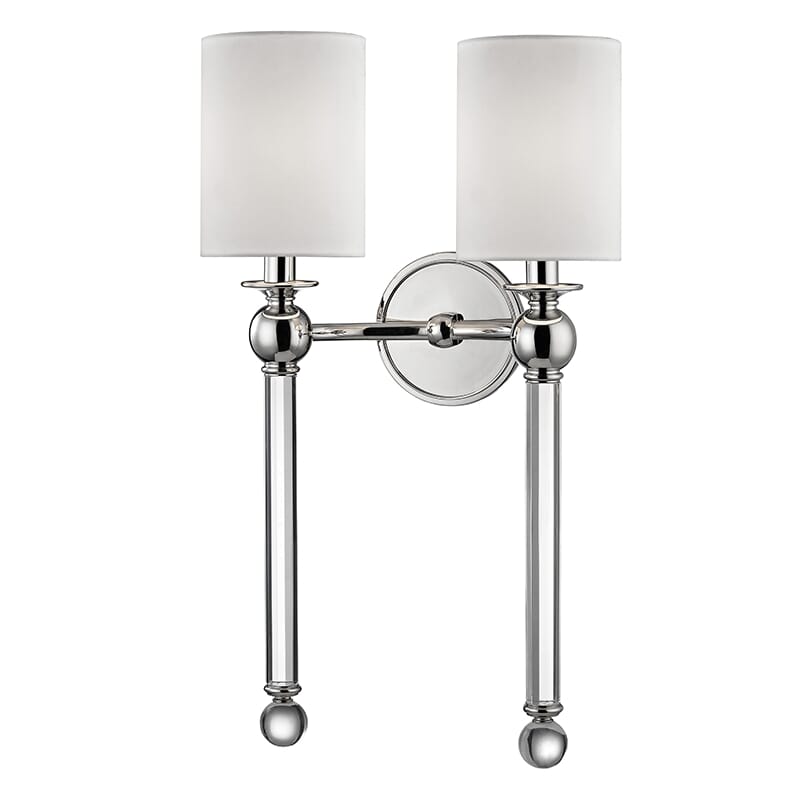 Hudson Valley Gordon 2-Light 22" Wall Sconce in Polished Nickel