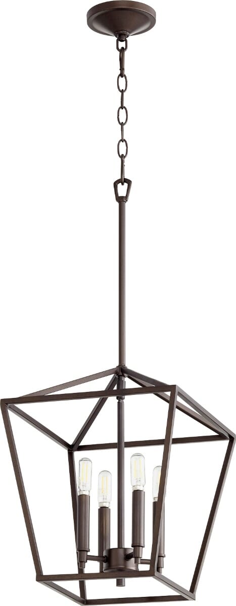 Quorum Gabriel 4-Light 13" Foyer Light in Oiled Bronze