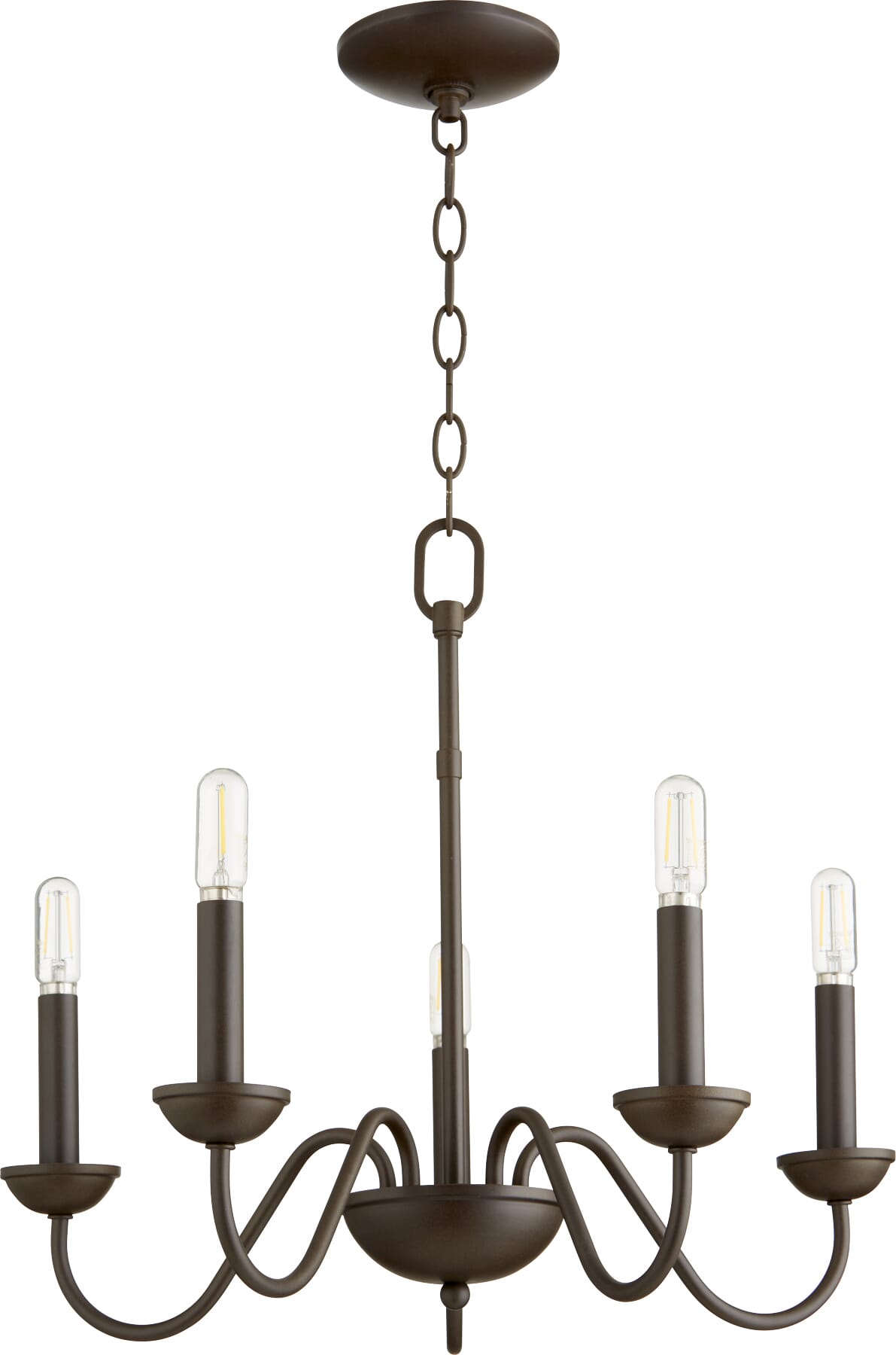 Quorum Quorum Home 5-Light 18" Transitional Chandelier in Oiled Bronze