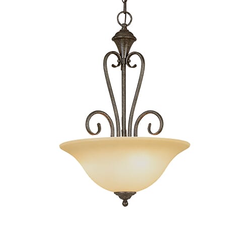 Millennium Lighting Devonshire 3-Light Pendant in Burnished Gold