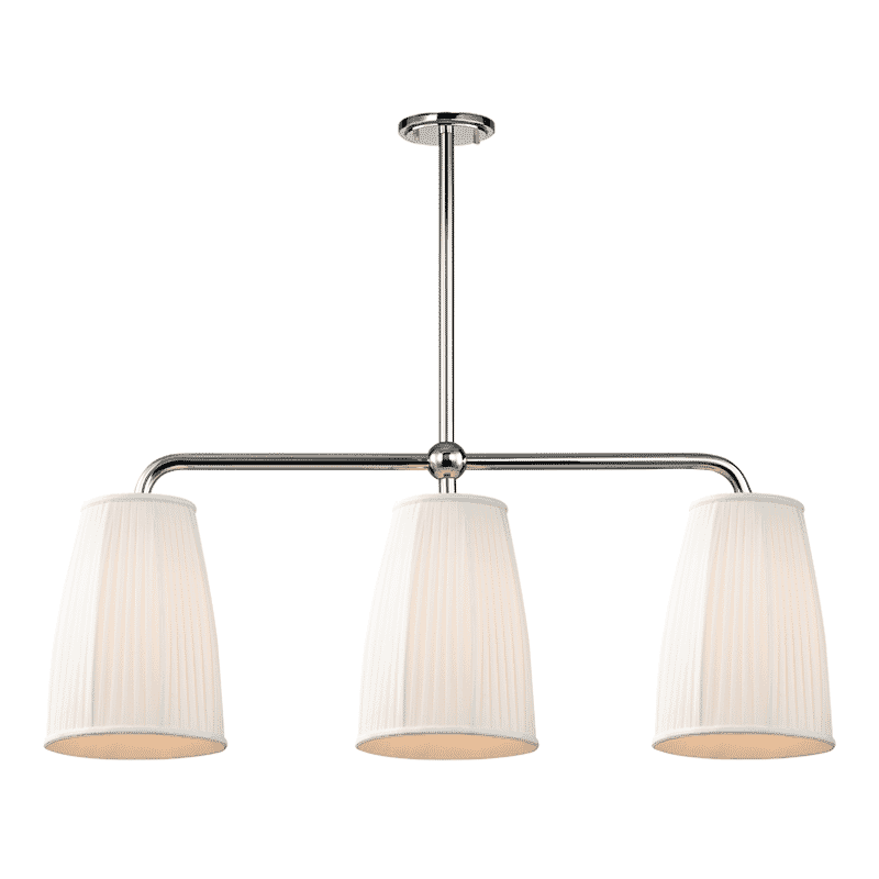 Hudson Valley Malden 3-Light 10" Kitchen Island Light in Polished Nickel