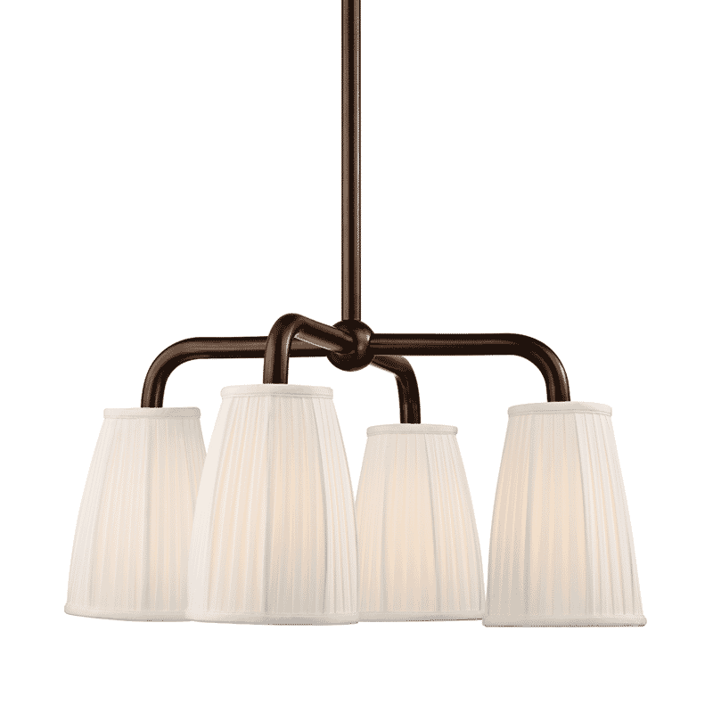 Hudson Valley Malden 4-Light Chandelier in Distressed Bronze