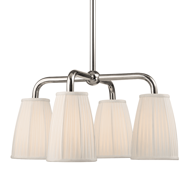 Hudson Valley Malden 4-Light Chandelier in Polished Nickel