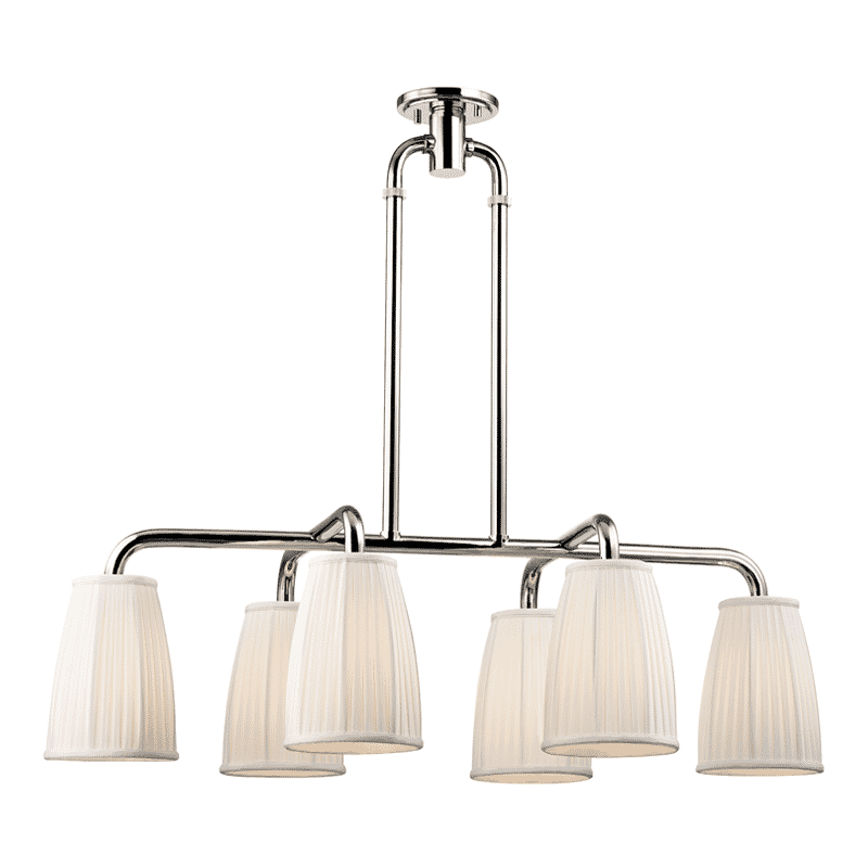 Hudson Valley Malden 6-Light 23" Kitchen Island Light in Polished Nickel