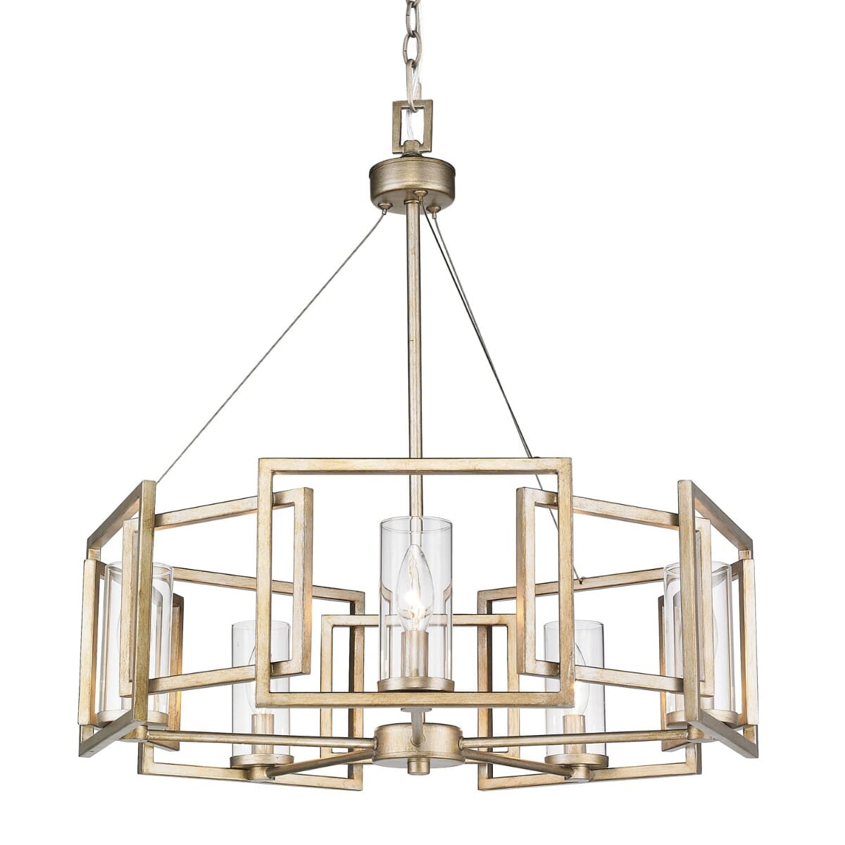 Golden Marco 5-Light Chandelier in White Gold