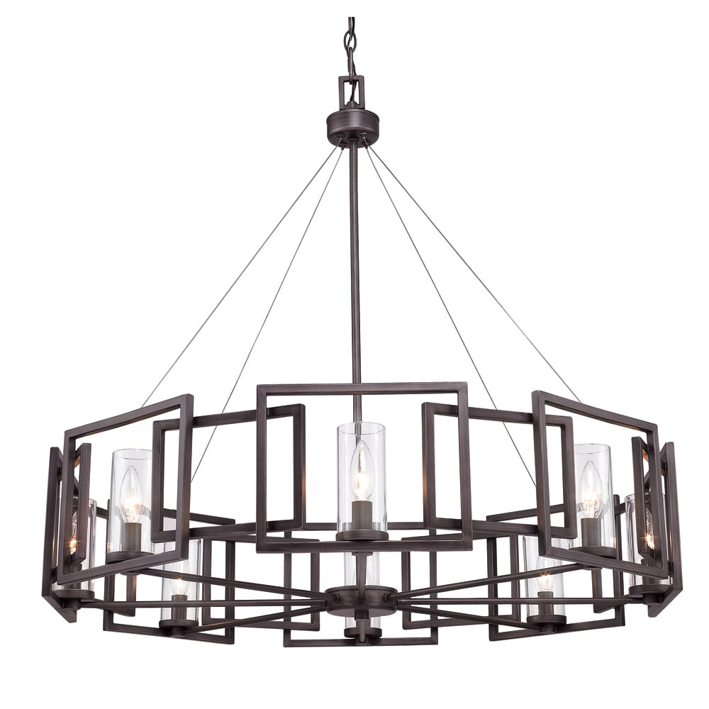 Golden Marco 8-Light Chandelier in Gunmetal Bronze