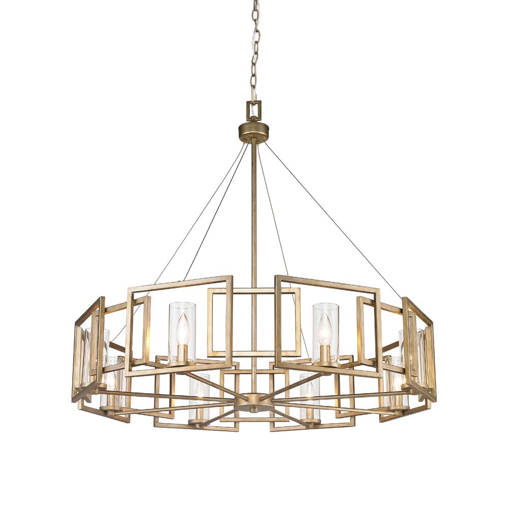 Golden Marco 8-Light Chandelier in White Gold