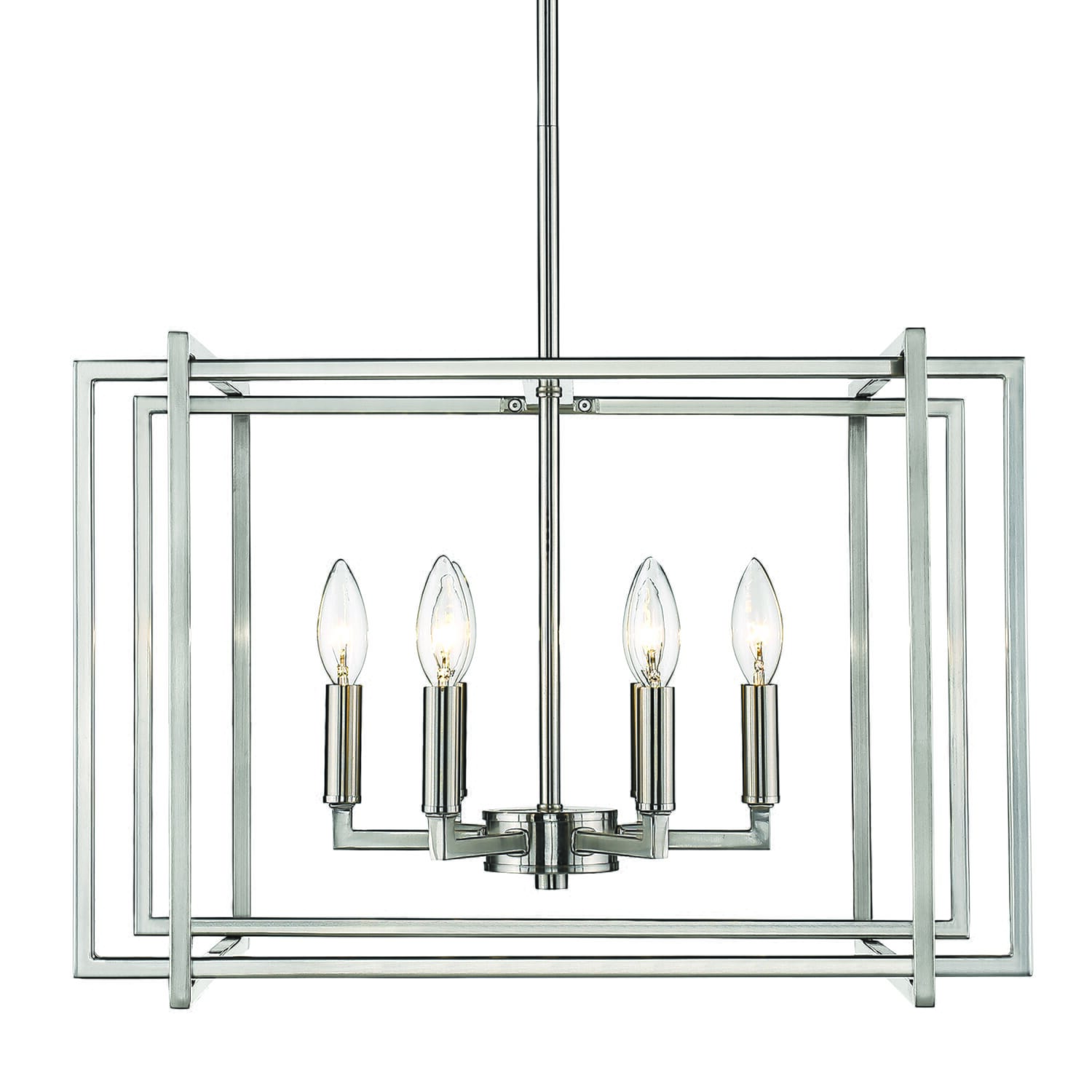 Golden Tribeca 6-Light Chandelier in Pewter