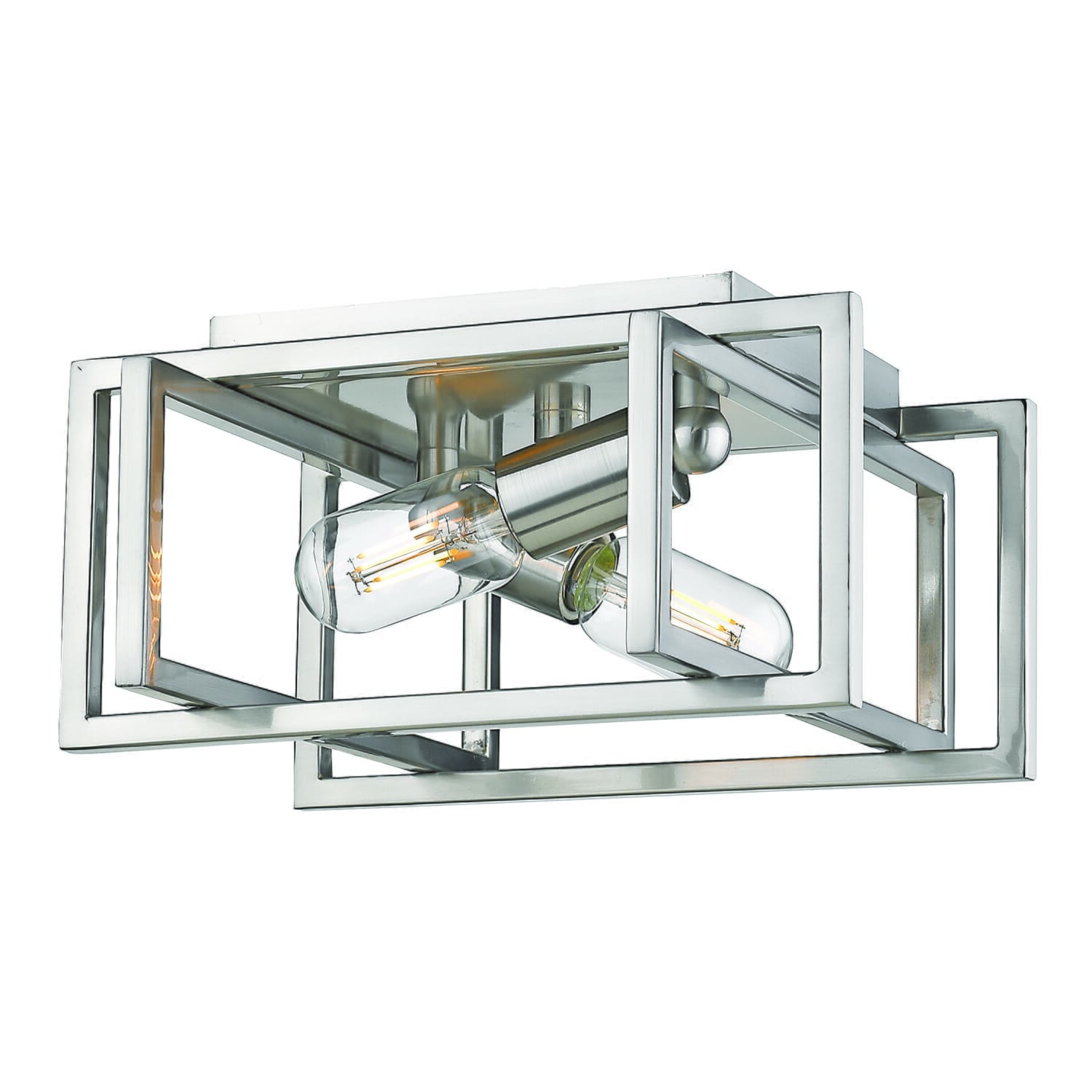 Golden Tribeca 2-Light 12" Ceiling Light in Pewter