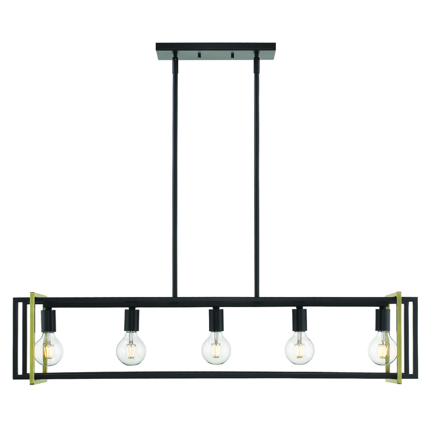 Golden Tribeca 5-Light 9" Pendant Light in Black