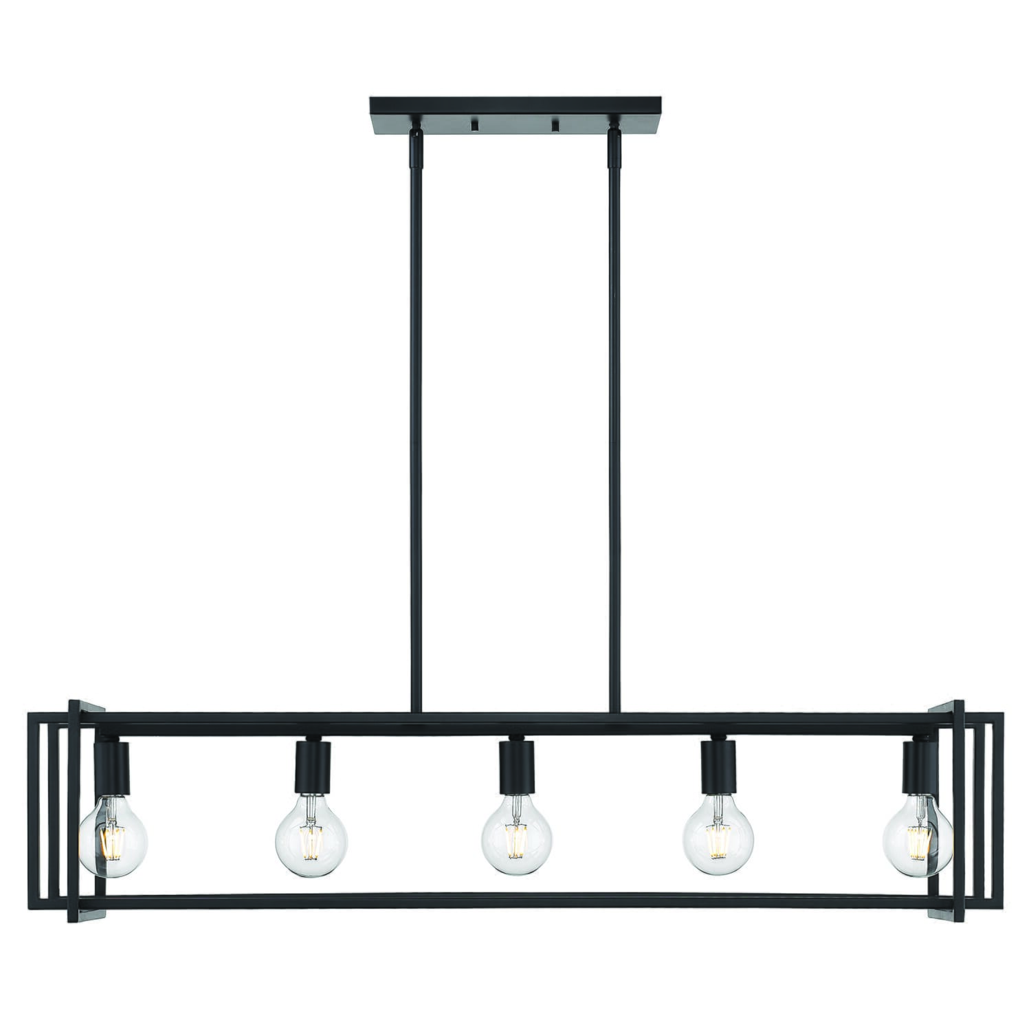 Golden Tribeca 5-Light 9" Pendant Light in Black