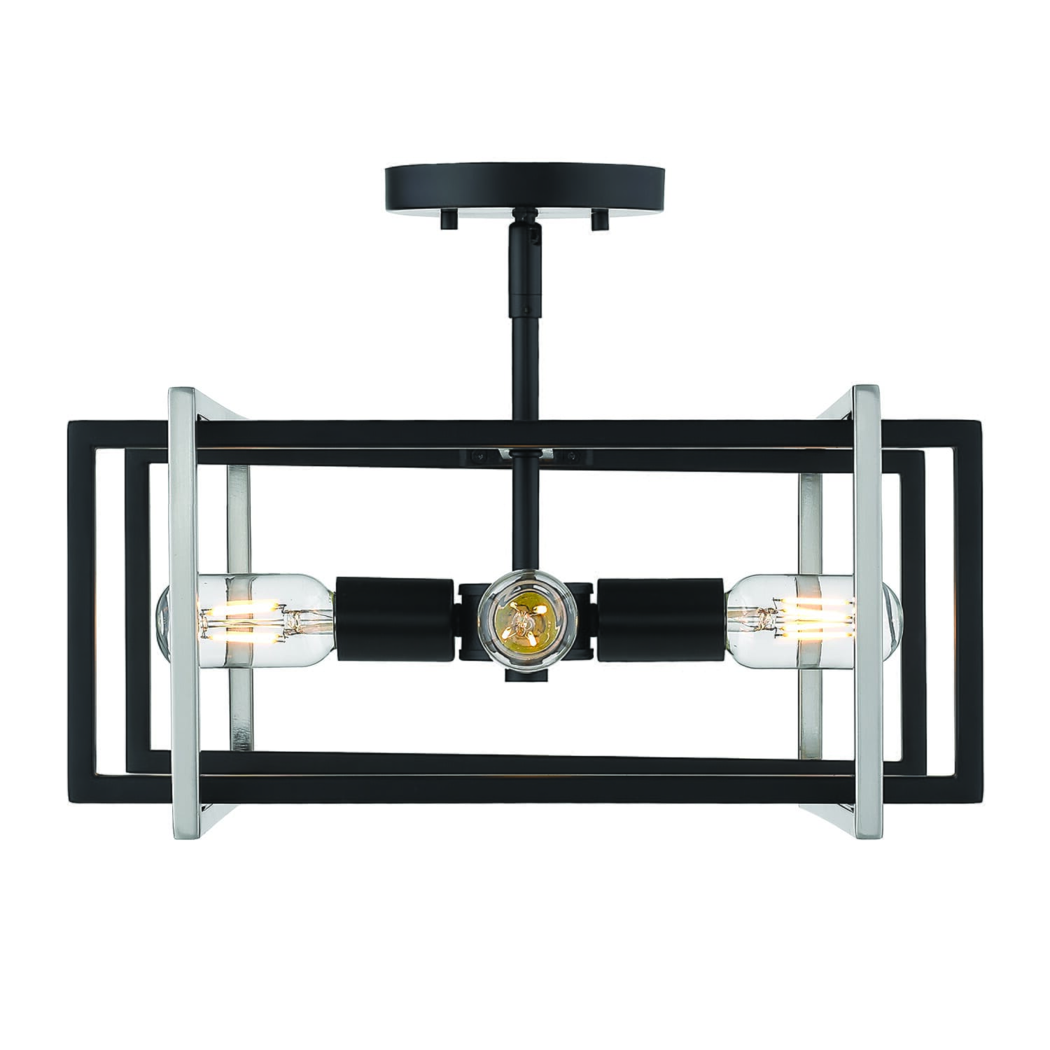 Golden Tribeca 4-Light 16" Ceiling Light in Black