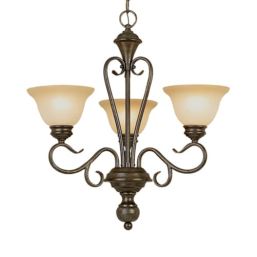 Millennium Lighting Devonshire 3-Light Chandelier in Burnished Gold